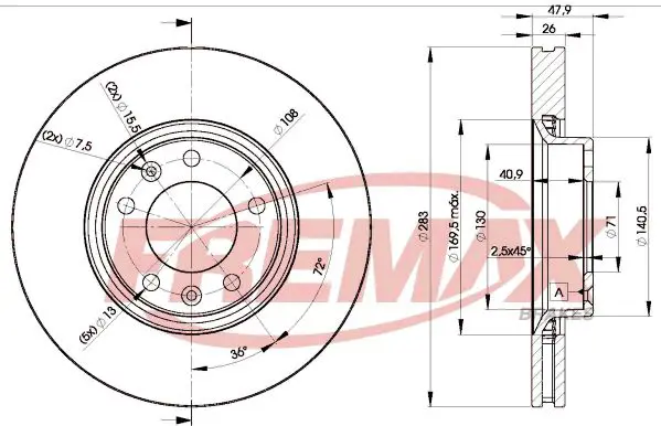 Handler.Part Brake disc FREMAX BD4660 1