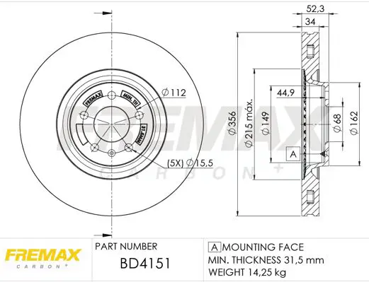 Handler.Part Brake disc FREMAX BD4151 1