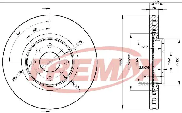 Handler.Part Brake disc FREMAX BD5546 1