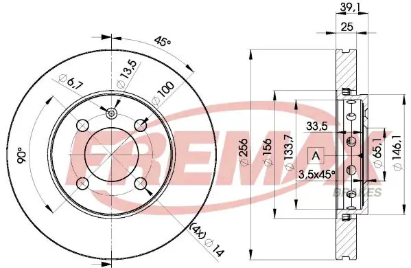 Handler.Part Brake disc FREMAX BD5605 1