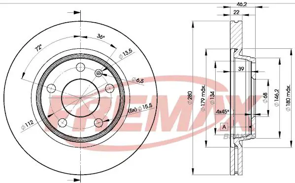 Handler.Part Brake disc FREMAX BD5301 1