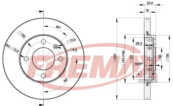 Handler.Part Brake disc FREMAX BD5303 1