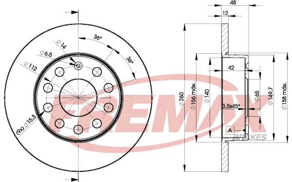 Handler.Part Brake disc FREMAX BD5310 1