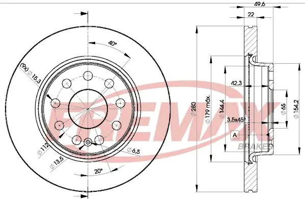 Handler.Part Brake disc FREMAX BD5614 1