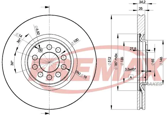 Handler.Part Brake disc FREMAX BD5620 1