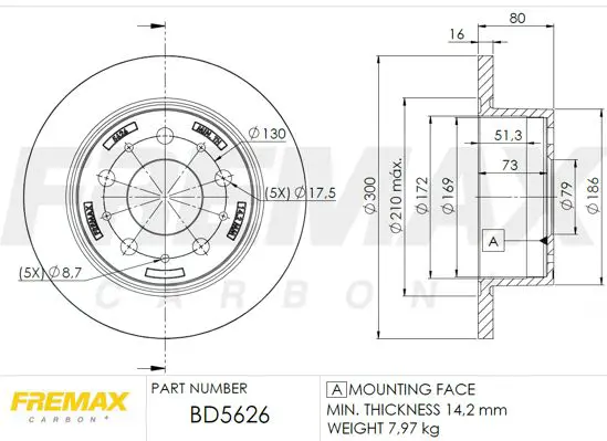 Handler.Part Brake disc FREMAX BD5626 1