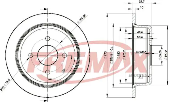 Handler.Part Brake disc FREMAX BD5951 1