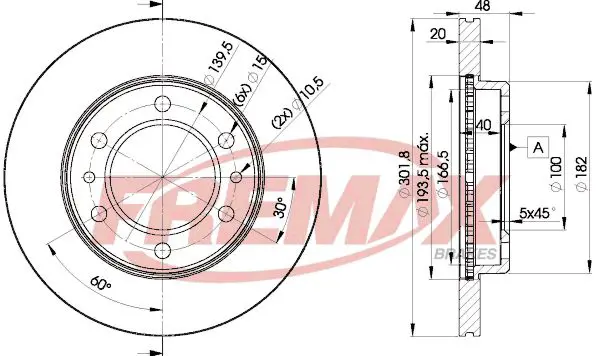 Handler.Part Brake disc FREMAX BD6004 1