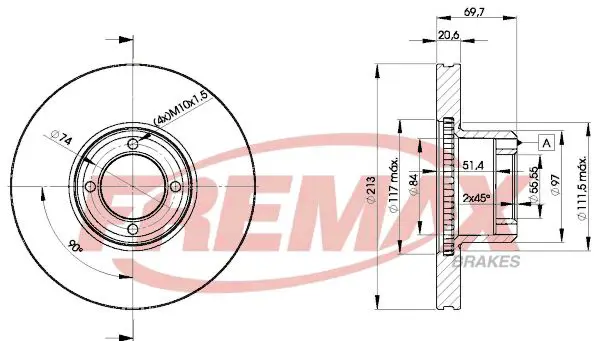 Handler.Part Brake disc FREMAX BD6011 1