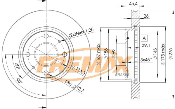 Handler.Part Brake disc FREMAX BD6070 1