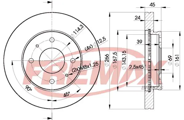 Handler.Part Brake disc FREMAX BD6080 1