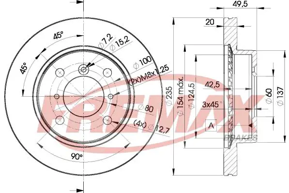 Handler.Part Brake disc FREMAX BD6101 1