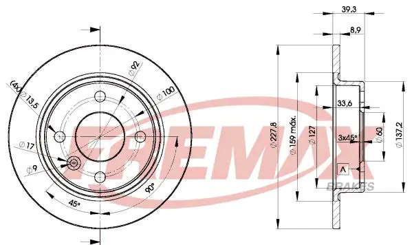 Handler.Part Brake disc FREMAX BD6165 1