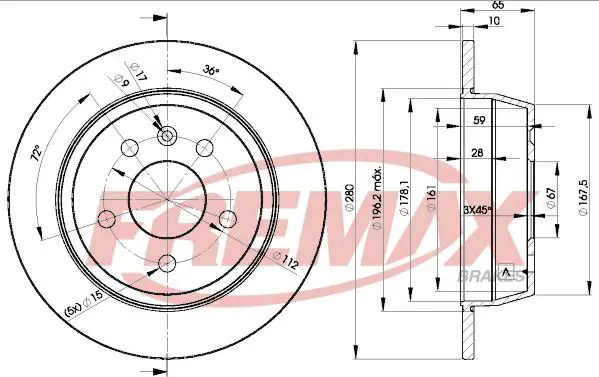 Handler.Part Brake disc FREMAX BD6381 1