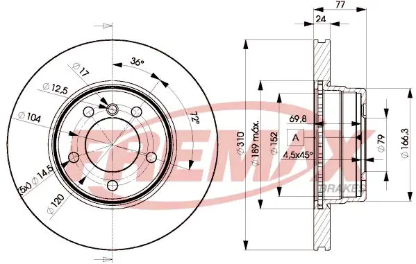 Handler.Part Brake disc FREMAX BD6402 1