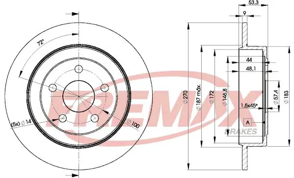 Handler.Part Brake disc FREMAX BD6433 1