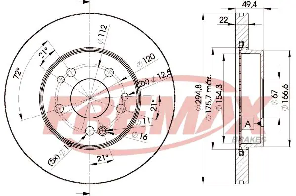 Handler.Part Brake disc FREMAX BD6471 1