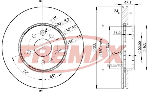 Handler.Part Brake disc FREMAX BD6767 1