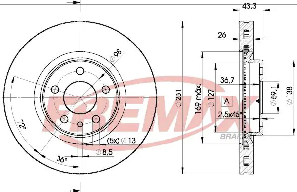 Handler.Part Brake disc FREMAX BD6811 1