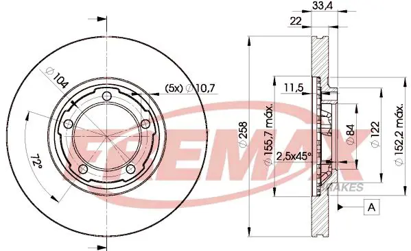 Handler.Part Brake disc FREMAX BD7030 1