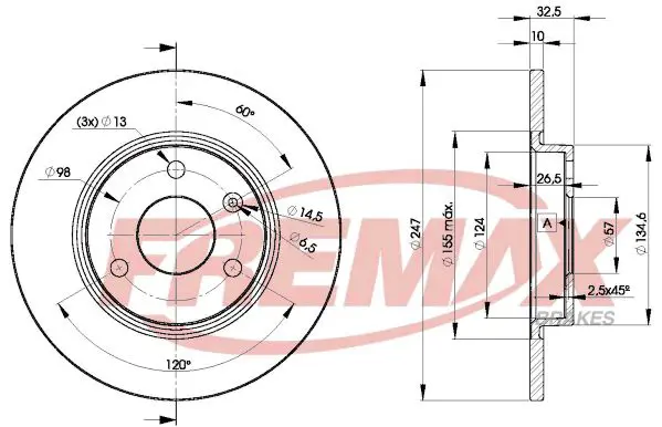 Handler.Part Brake disc FREMAX BD7276 1