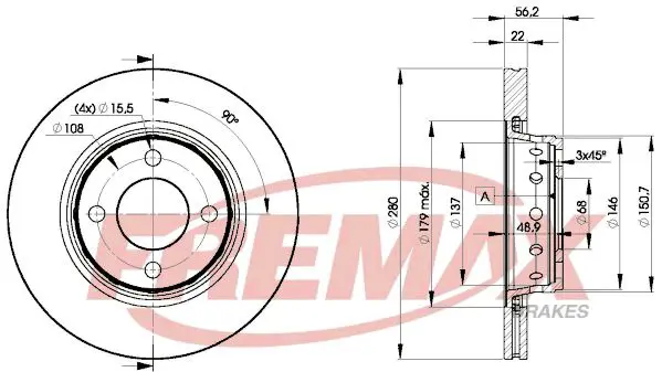 Handler.Part Brake disc FREMAX BD8011 1