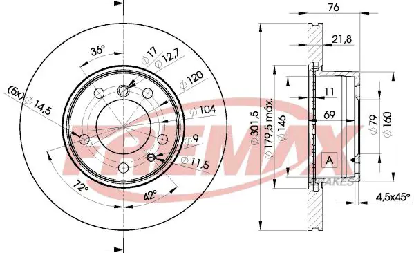 Handler.Part Brake disc FREMAX BD8040 1