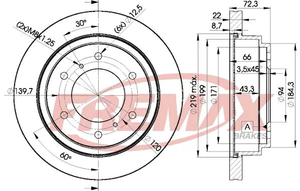 Handler.Part Brake disc FREMAX BD8067 1