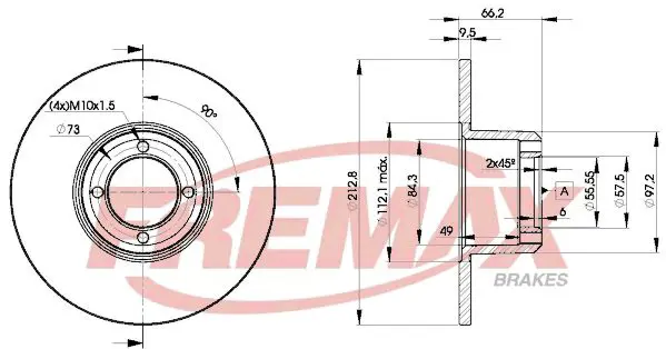 Handler.Part Brake disc FREMAX BD8266 1