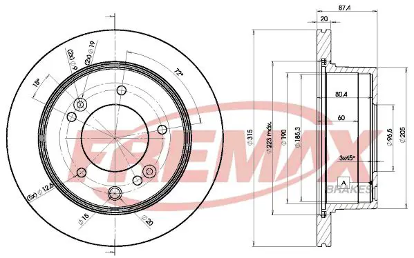 Handler.Part Brake disc FREMAX BD8411 1