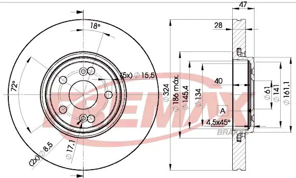 Handler.Part Brake disc FREMAX BD7357 1