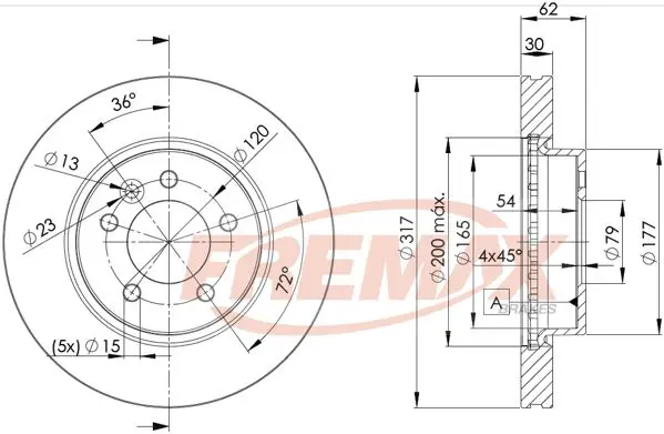 Handler.Part Brake disc FREMAX BD7361 1