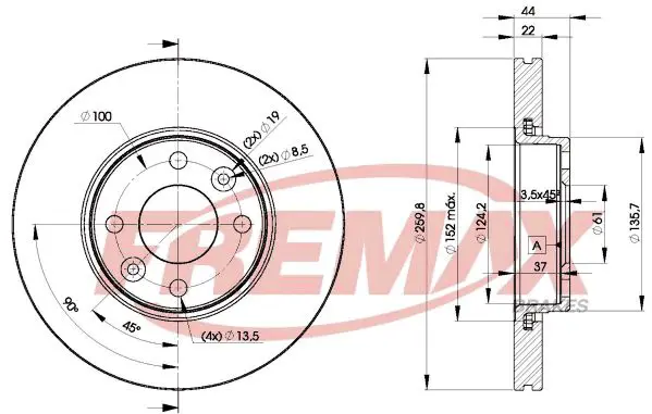 Handler.Part Brake disc FREMAX BD7795 1