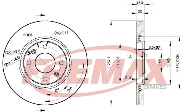 Handler.Part Brake disc FREMAX BD7810 1