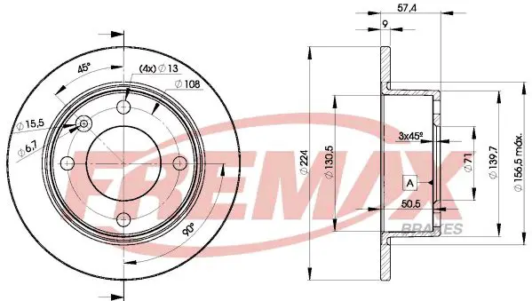 Handler.Part Brake disc FREMAX BD7811 1