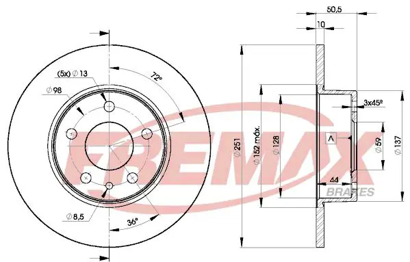 Handler.Part Brake disc FREMAX BD8684 1