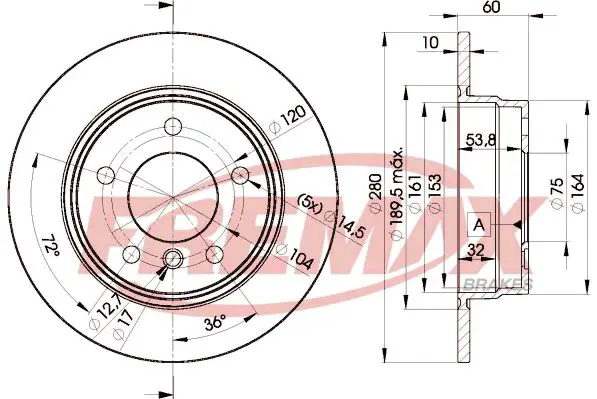 Handler.Part Brake disc FREMAX BD8936 1