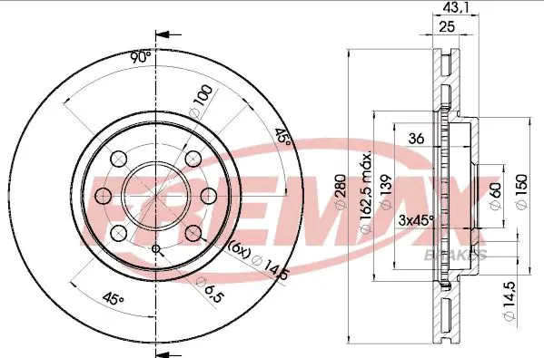 Handler.Part Brake disc FREMAX BD9007 1