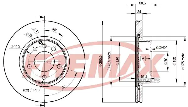 Handler.Part Brake disc FREMAX BD9054 1