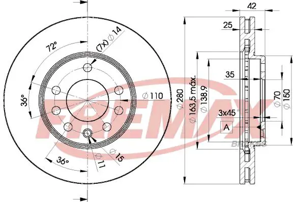 Handler.Part Brake disc FREMAX BD9060 1