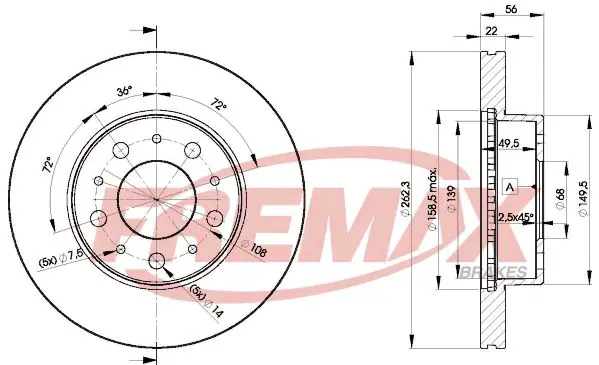 Handler.Part Brake disc FREMAX BD9063 1