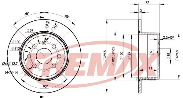 Handler.Part Brake disc FREMAX BD9102 1