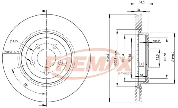 Handler.Part Brake disc FREMAX BD9197 1