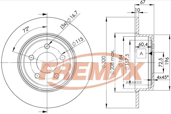 Handler.Part Brake disc FREMAX BD9198 1