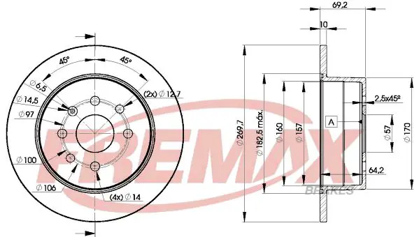 Handler.Part Brake disc FREMAX BD9209 1