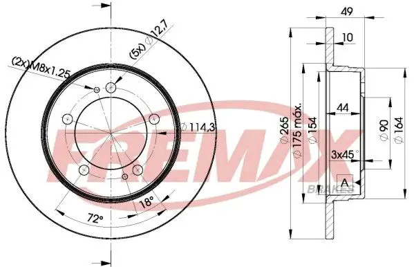 Handler.Part Brake disc FREMAX BD9284 1