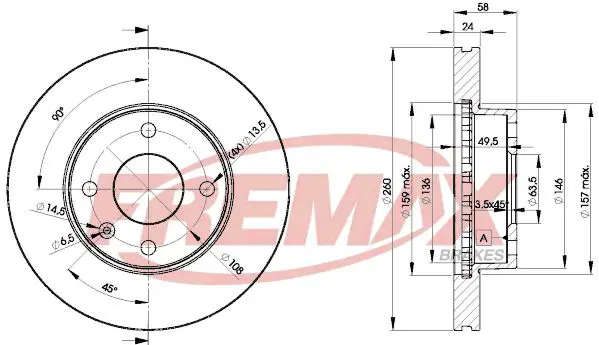 Handler.Part Brake disc FREMAX BD9794 1