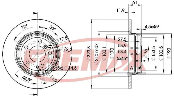 Handler.Part Brake disc FREMAX BD9900 1