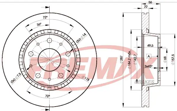 Handler.Part Brake disc FREMAX BD9908 1