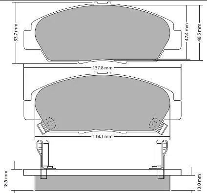 Handler.Part Brake pad set, disc brake FREMAX FBP0302 2